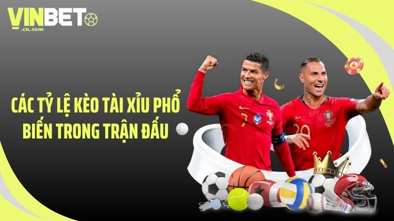 Các tỷ lệ kèo tài xỉu phổ biến trong trận đấu